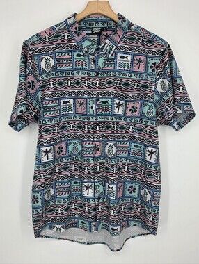 Catch Surf Authentic Board Co. Short Sleeve Shirt XL Pink Muticolor